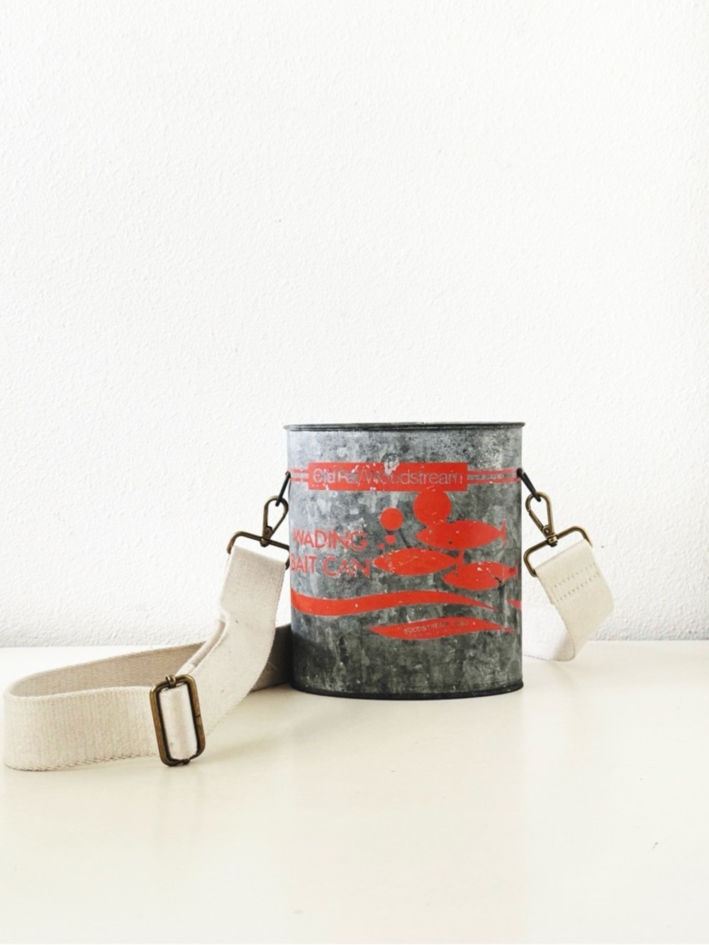 Vintage Old Pal Metal Wading Bait Can Crossbody / Circa 1950’s - 1960’s - Picture 4 of 6